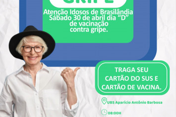 VACINAÇÃO CONTRA GRIPE PARA IDOSOS.