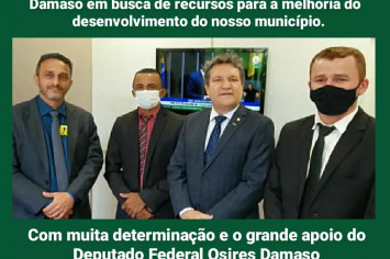 O PREFEITO Sr. RICARDO DIAS JUNTAMENTE COM OS VEREADORES EM BRASÍLIA EM BUSCA DE RECURSOS.