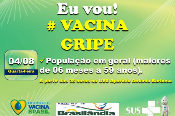 VACINA GRIPE - POPULAÇÃO EM GERAL (MAIORES DE 06 MESES A 59 ANOS).