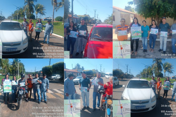 PREFEITURA DE BRASILÂNDIA REALIZA MOBILIZAÇÃO DE SENSIBILIZAÇÃO EDUCATIVA ATRAVÉS DE BLITZ.