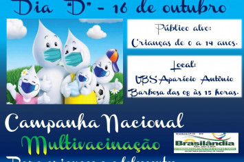 CAMPANHA NACIONAL MULTIVACINAÇÃO PARA CRIANÇAS E ADOLESCENTES.