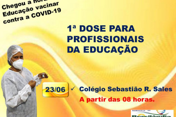 1ª DOSE PARA PROFISSIONAIS DO COLÉGIO SEBASTIÃO R. SALES