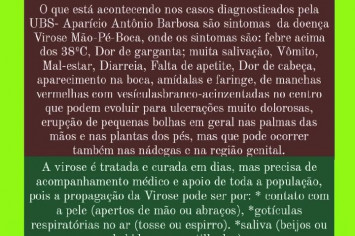 NOTA DE ESCLARECIMENTO SOBRE OS PROBLEMAS DE SAÚDE DIAGNOSTICADO EM CRIANÇAS E ADULTOS.