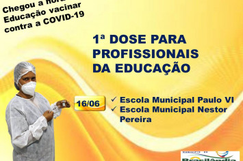 CHEGOU A HORA DA EDUCAÇÃO VACINAR CONTRA A COVID-19