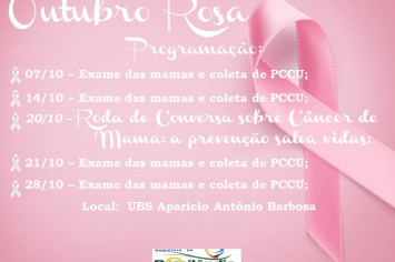 PROGRAMAÇÃO DO OUTUBRO ROSA.