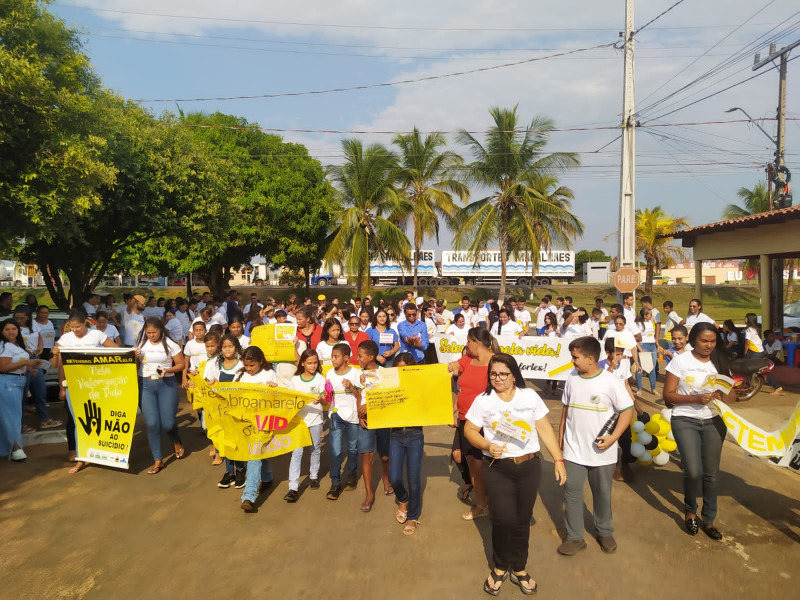 Prefeitura de Brasilândia promove caminhada e palestra em alusão ao Setembro Amarelo