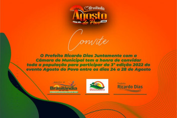 3ª EDIÇÃO DO EVENTO AGOSTO DO POVO.